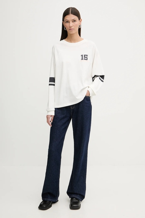 Marc O'Polo longsleeve bawełniany kolor biały 5000007518 - zdjęcie produktu nr 2