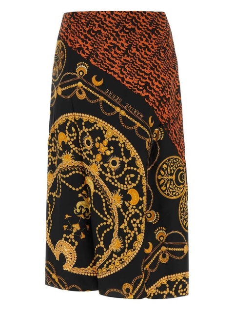 Marine Serre Ornament Jewellery-print skirt - Black - zdjęcie produktu nr 2