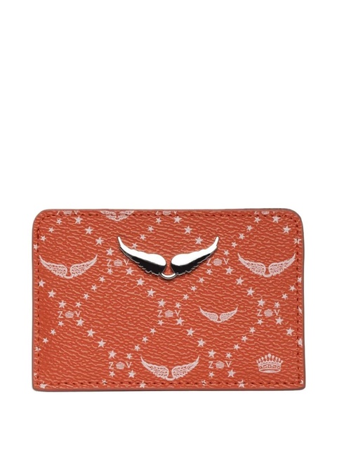 Zadig&Voltaire monogram star-print cardholder - Orange - zdjęcie produktu nr 1