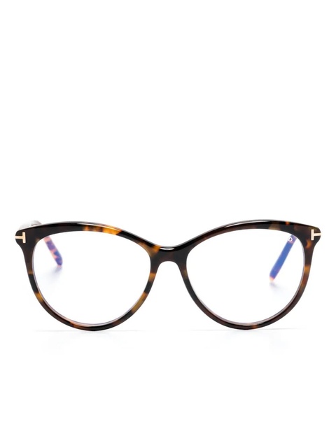 TOM FORD Eyewear FT5990B round-frame glasses - Brown - zdjęcie produktu nr 1
