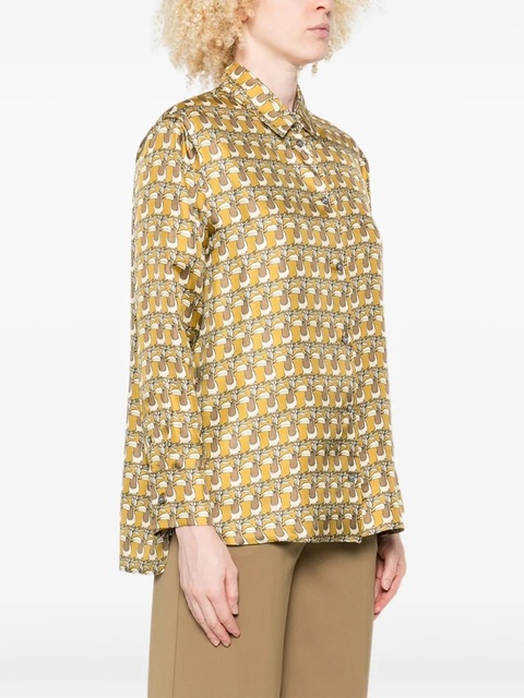 Max Mara printed button-down silk shirt - Yellow - zdjęcie produktu nr 2