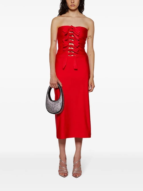 Coperni knot-detail jersey dress - Red - zdjęcie produktu nr 2