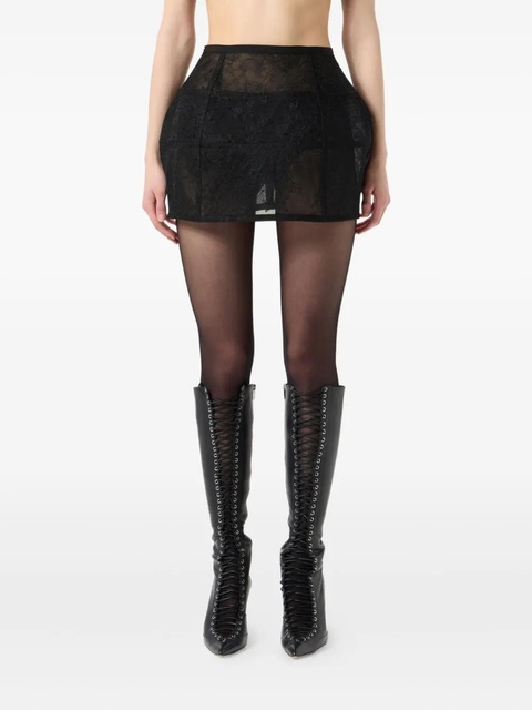 Blumarine lace-panelled mini skirt - Black - zdjęcie produktu nr 2