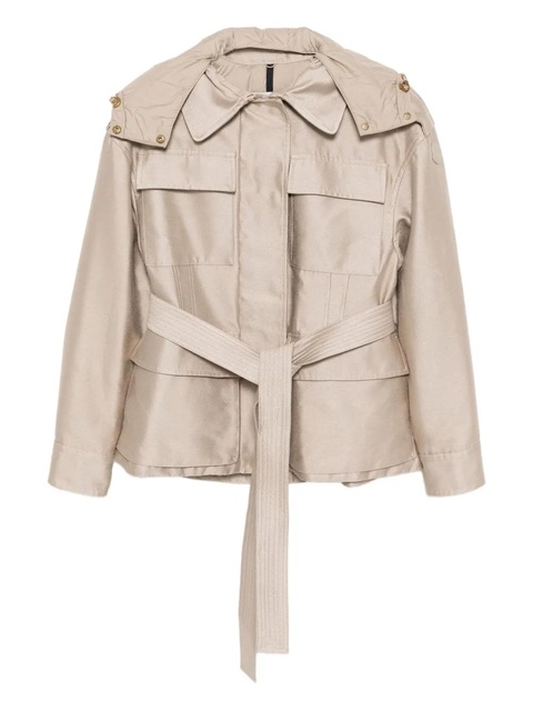 Moncler embroidered-logo jacket - Neutrals - zdjęcie produktu nr 1