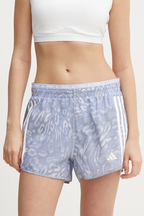 adidas Performance szorty do biegania Own The Run kolor fioletowy wzorzyste high waist JD7759 - zdjęcie produktu nr 2