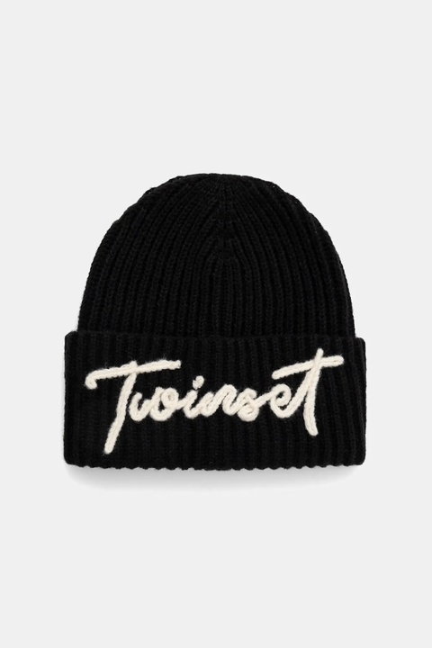 Twinset czapka kolor czarny 252TO5180 - zdjęcie produktu nr 1