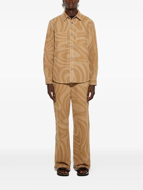 PUCCI Marmo-print straight-leg trousers - Neutrals - zdjęcie produktu nr 2
