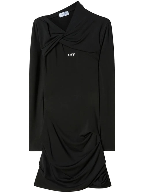 Off-White Off Stamp twist-detail minidress - Black - zdjęcie produktu nr 1