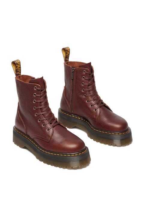 Dr. Martens workery skórzane Jadon damskie kolor bordowy na platformie DM41324200 - zdjęcie produktu nr 2