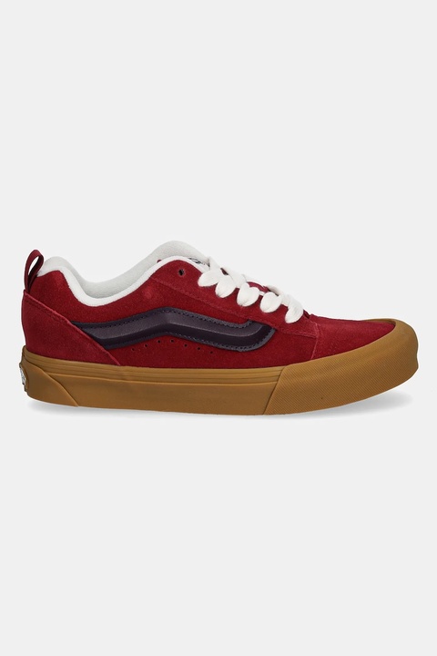 Vans tenisówki skórzane Knu Skool kolor czerwony VN000D6ZBRD1 - zdjęcie produktu nr 2
