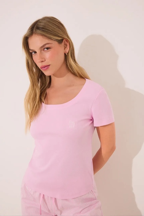 women'secret piżama bawełniana damska kolor różowy bawełniana 3599221 - zdjęcie produktu nr 1