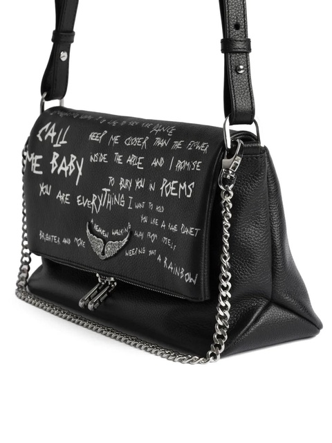 Zadig&Voltaire Rocky II Graffiti satchel bag - Black - zdjęcie produktu nr 2