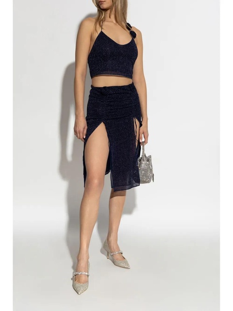 Oséree front-slits skirt - Blue - zdjęcie produktu nr 2