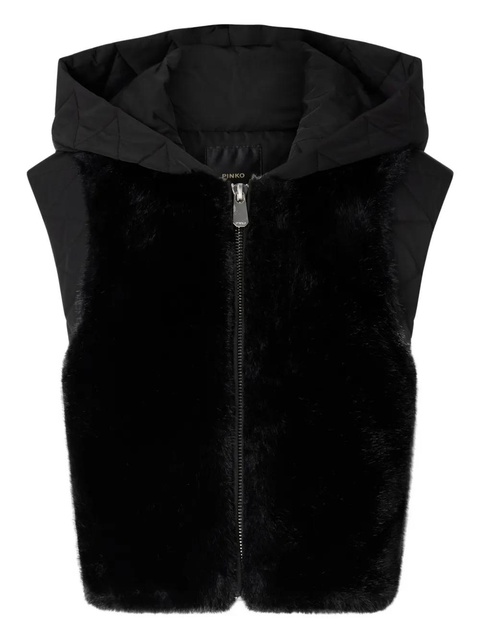 PINKO hooded faux-fur jacket - Black - zdjęcie produktu nr 1