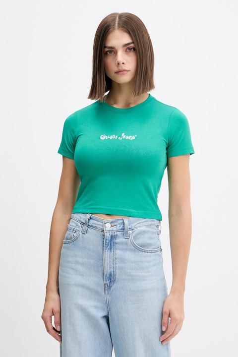 Guess Jeans t-shirt damski kolor zielony W5YI24 J1314 - zdjęcie produktu nr 1