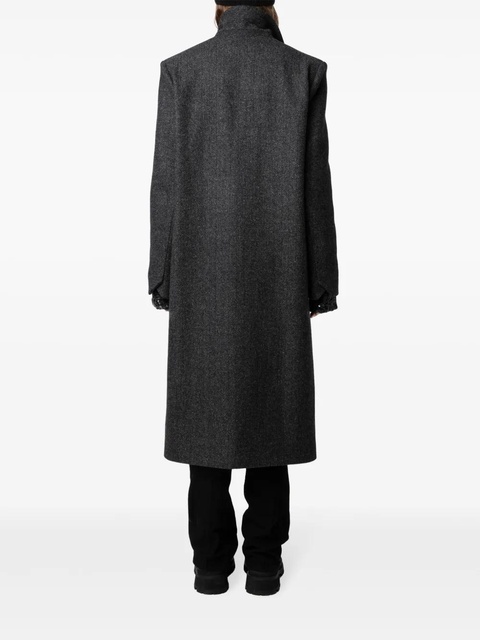 Zadig&Voltaire wool-blend single-breasted coat - Grey - zdjęcie produktu nr 2