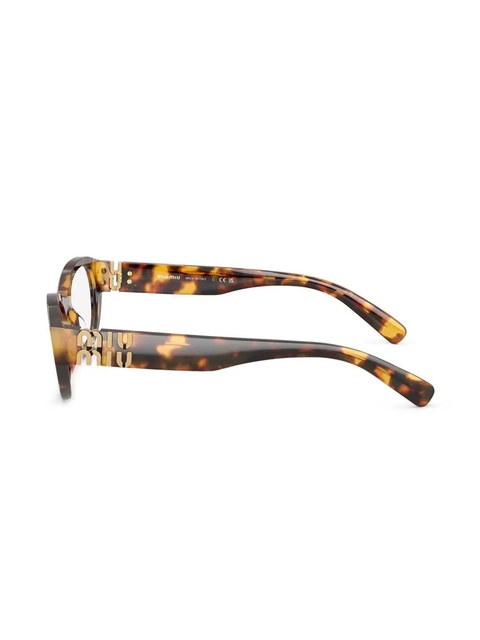 Miu Miu Eyewear rectangle-frame glasses - Brown - zdjęcie produktu nr 2