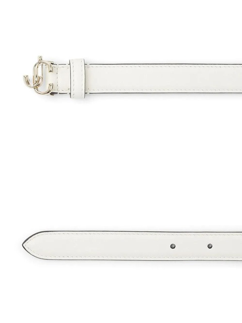 Jimmy Choo Helina logo-buckle belt - White - zdjęcie produktu nr 1