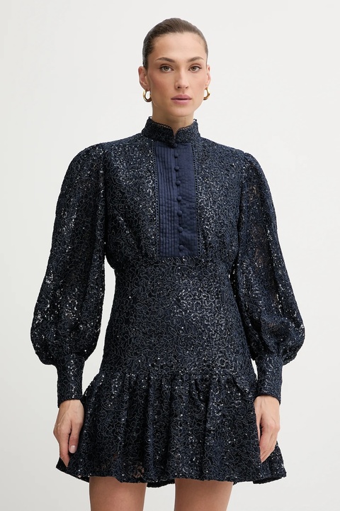 Bardot sukienka kolor granatowy mini rozkloszowana 58421DB4 - zdjęcie produktu nr 1