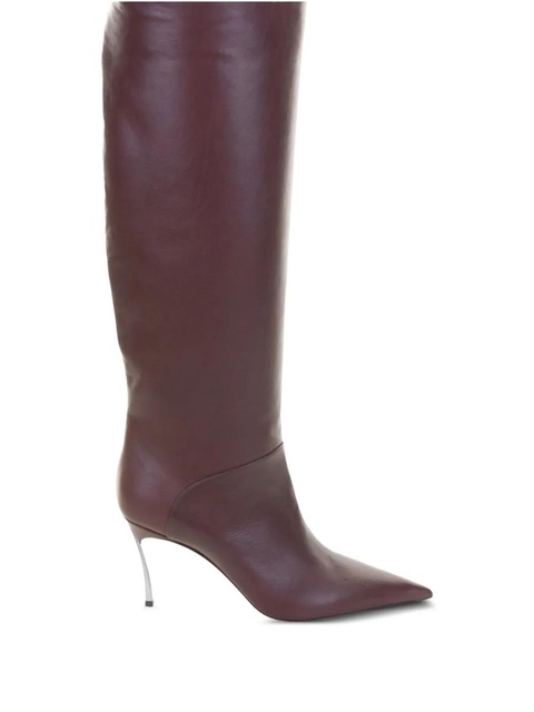 Casadei 80mm pointed-toe boots - Red - zdjęcie produktu nr 1