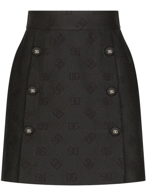 Dolce & Gabbana DG-logo jacquard miniskirt - Black - zdjęcie produktu nr 1