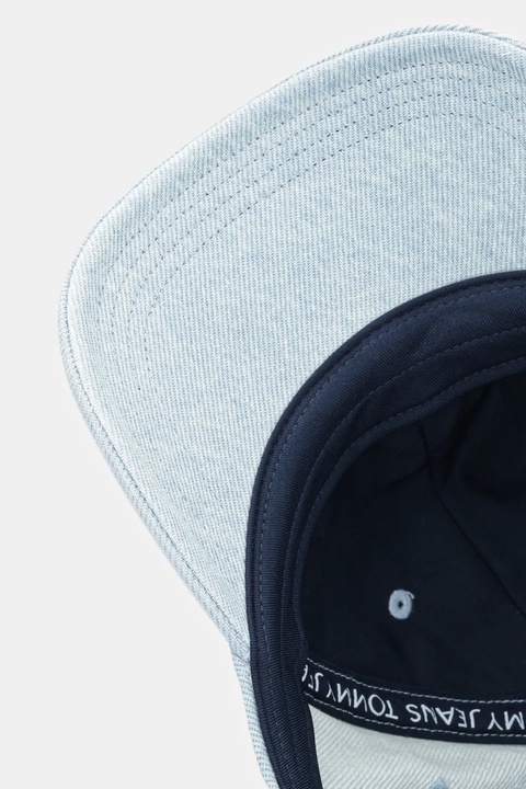 Tommy Jeans czapka z daszkiem jeansowa kolor niebieski AW0AW17912 - zdjęcie produktu nr 2