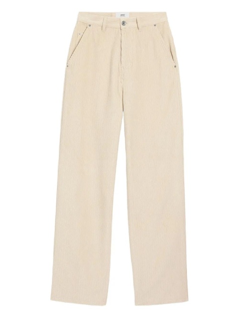 AMI Paris cotton wide-leg trousers - Neutrals - zdjęcie produktu nr 1