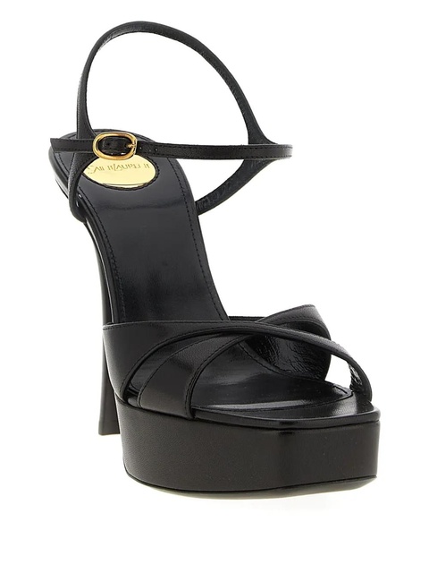 Saint Laurent 110mm twist-detail sandals - Black - zdjęcie produktu nr 2
