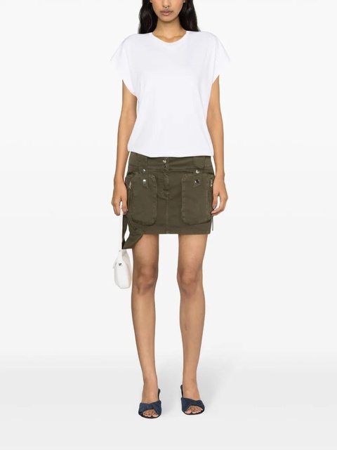 Blumarine mid-rise twill miniskirt - Green - zdjęcie produktu nr 2
