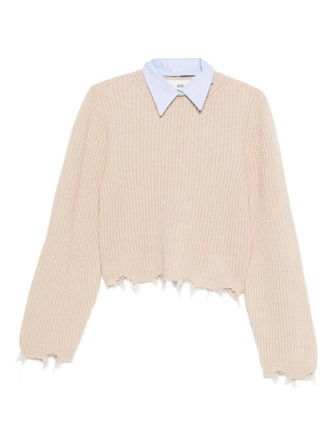 SOLOTRE distressed-finish sweater - Neutrals - zdjęcie produktu nr 1