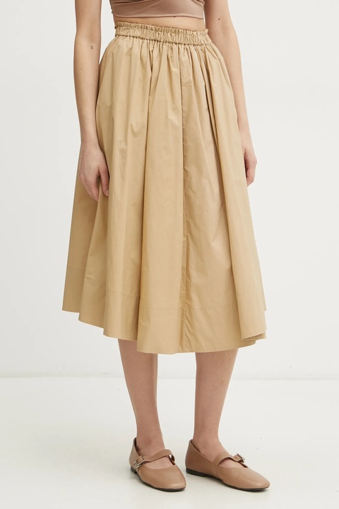 Forte Forte spódnica bawełniana kolor zielony midi rozkloszowana 13619.my skirt - zdjęcie produktu nr 1