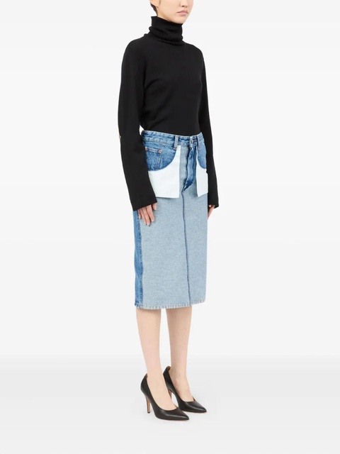 MM6 Maison Margiela cotton midi skirt - Blue - zdjęcie produktu nr 2