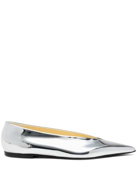 Proenza Schouler Slash pointed-toe flat pumps - Silver - zdjęcie produktu nr 1
