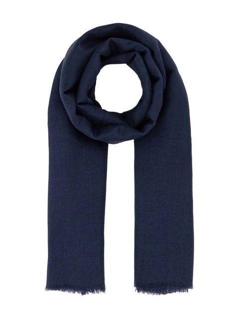 Weekend Max Mara fringed linen scarf - Blue - zdjęcie produktu nr 1