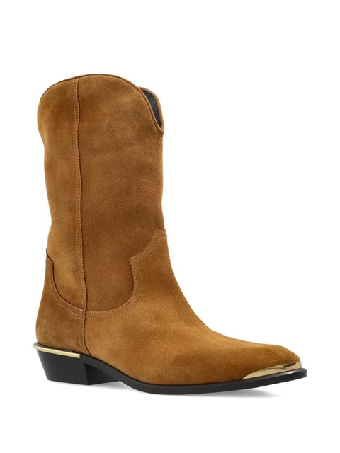 ISABEL MARANT metallic-toe slip-on cowboy boots - Brown - zdjęcie produktu nr 2