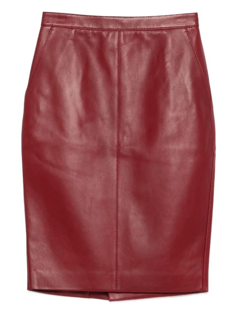 Saint Laurent Cassandre midi pencil skirt - Red - zdjęcie produktu nr 1