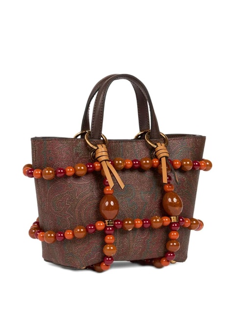 ETRO marble-embellished cage bag - Orange - zdjęcie produktu nr 2