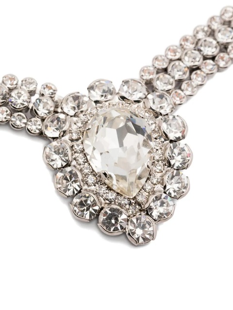 Alessandra Rich crystal-embellished necklace - Silver - zdjęcie produktu nr 2