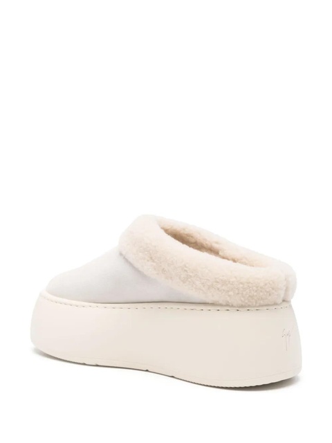 Giuseppe Zanotti platform shearling mules - White - zdjęcie produktu nr 2