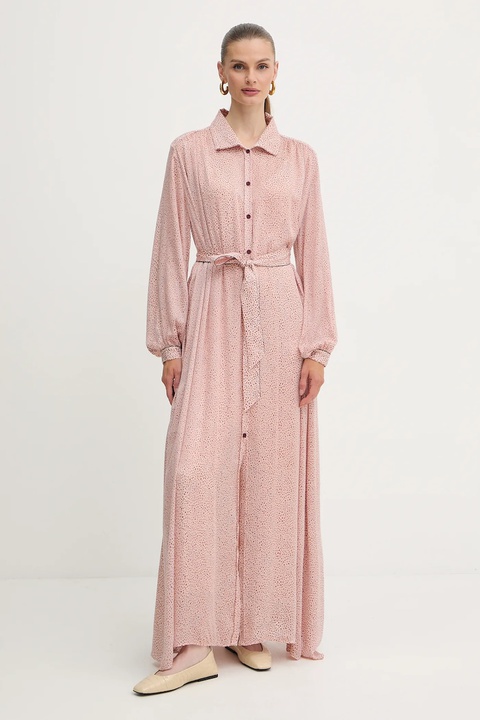 Forte Forte sukienka kolor różowy maxi prosta 14122.my.dress - zdjęcie produktu nr 1