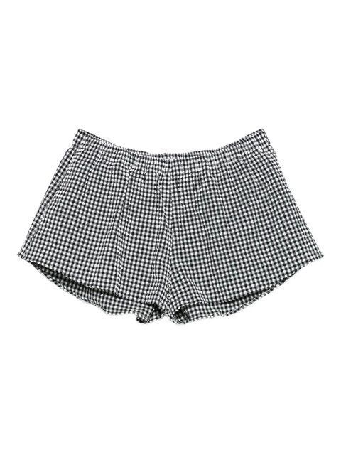 Hunza G gingham-check shorts - Black - zdjęcie produktu nr 1