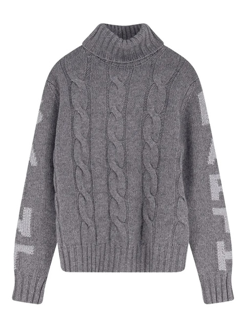 MC2 Saint Barth Adler cable-knit turtleneck sweater - Grey - zdjęcie produktu nr 1