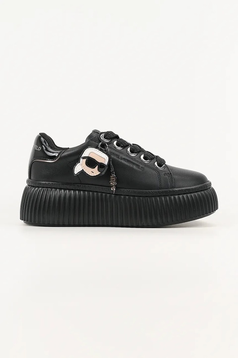 Karl Lagerfeld sneakersy skórzane KREEPER LO damskie kolor czarny KL42376T - zdjęcie produktu nr 1