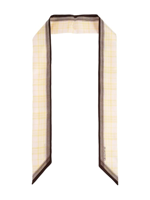 Jil Sander plaid-patter silk scarf - Neutrals - zdjęcie produktu nr 1