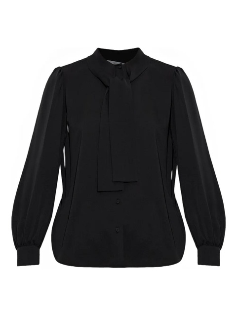 Max Mara tie-fastening puff-sleeve blouse - Black - zdjęcie produktu nr 1