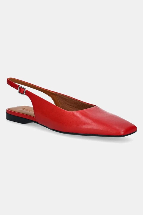 Vagabond Shoemakers baleriny skórzane DELIA kolor czerwony 5907-201-48 - zdjęcie produktu nr 1