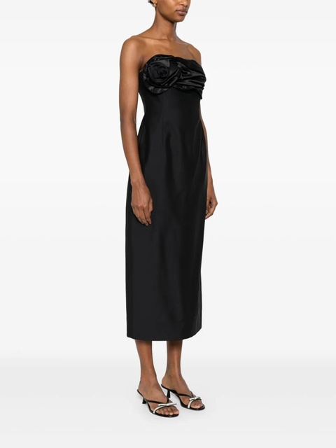 Magda Butrym strapless ruched midi dress - Black - zdjęcie produktu nr 2