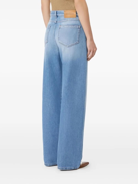 Max Mara leather-patch jeans - Blue - zdjęcie produktu nr 1