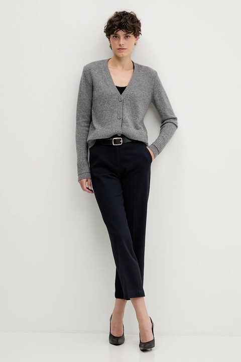 Sisley kardigan z dodatkiem wełny damski kolor szary lekki 122WL602S - zdjęcie produktu nr 1