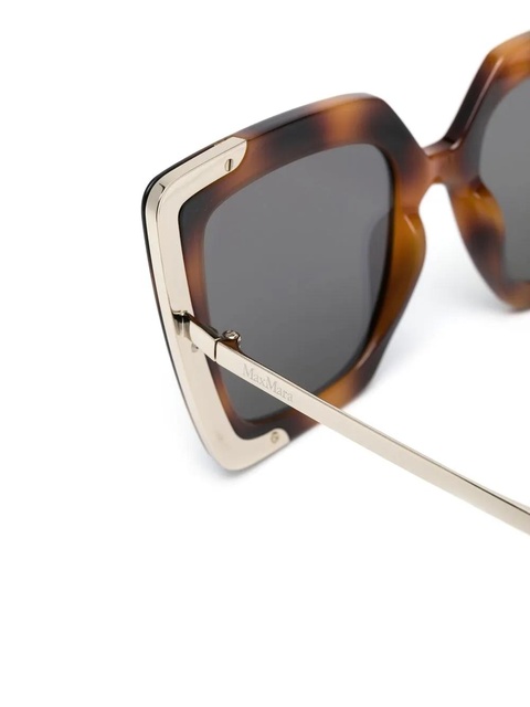 Max Mara Eyewear oversize-frame sunglasses - Brown - zdjęcie produktu nr 2